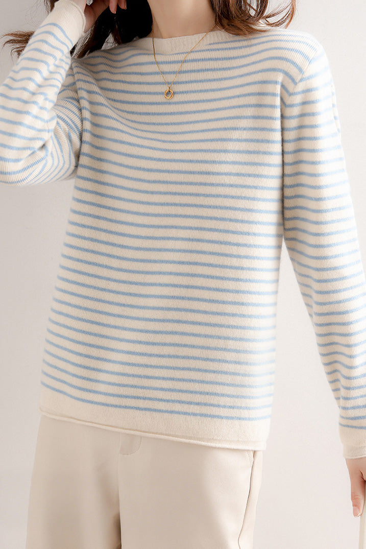 Early Autumn Classic Striped Versatile Sweater - liwisi