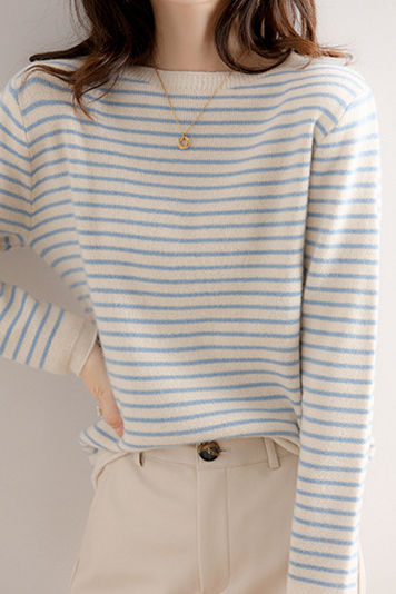Early Autumn Classic Striped Versatile Sweater - liwisi