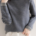 Early Autumn Classic Striped Versatile Sweater - liwisi