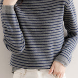 Early Autumn Classic Striped Versatile Sweater - liwisi