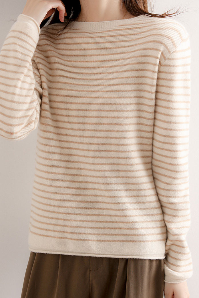 Early Autumn Classic Striped Versatile Sweater - liwisi