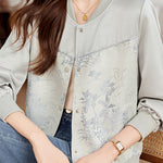 Fashionable Casual Paneled Jacquard Jacket - liwisi