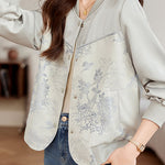 Fashionable Casual Paneled Jacquard Jacket - liwisi