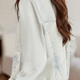 Fashionable Casual Paneled Jacquard Jacket - liwisi