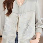 Fashionable Casual Paneled Jacquard Jacket - liwisi