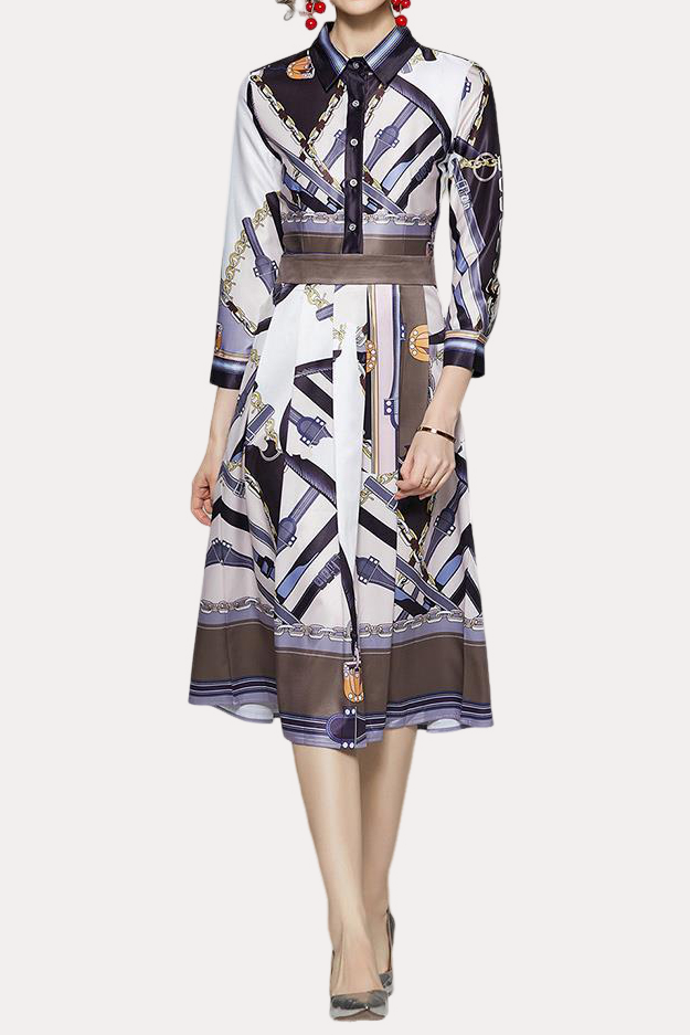 Early Autumn Trendy Printed Dress - liwisi