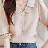 French-style Simple Long-sleeve Shirt