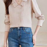 French-style Simple Long-sleeve Shirt