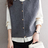 Early Autumn Versatile Sleeveless Knit Vest