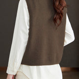 Early Autumn Versatile Sleeveless Knit Vest
