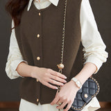 Early Autumn Versatile Sleeveless Knit Vest