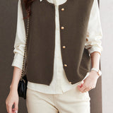 Early Autumn Versatile Sleeveless Knit Vest