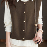 Early Autumn Versatile Sleeveless Knit Vest