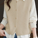 Early Autumn Versatile Sleeveless Knit Vest