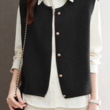 Early Autumn Versatile Sleeveless Knit Vest