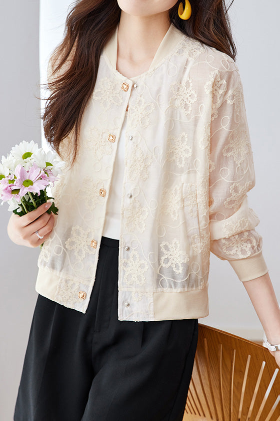 Loose Casual Embroidered Short Coat - liwisi