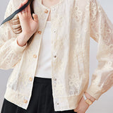 Loose Casual Embroidered Short Coat - liwisi