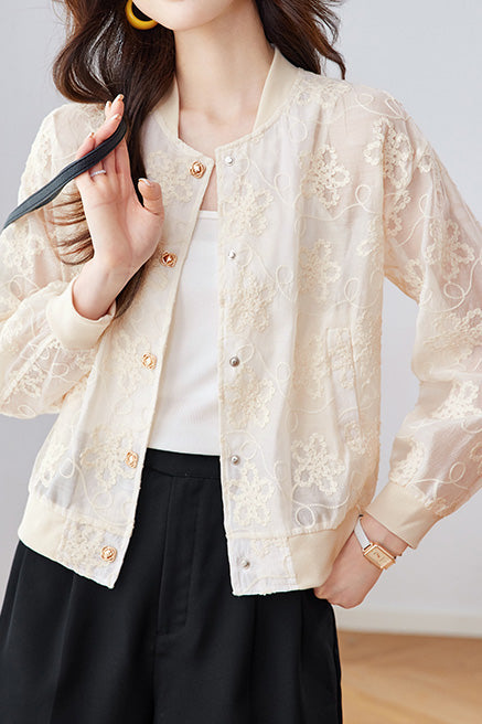 Loose Casual Embroidered Short Coat - liwisi