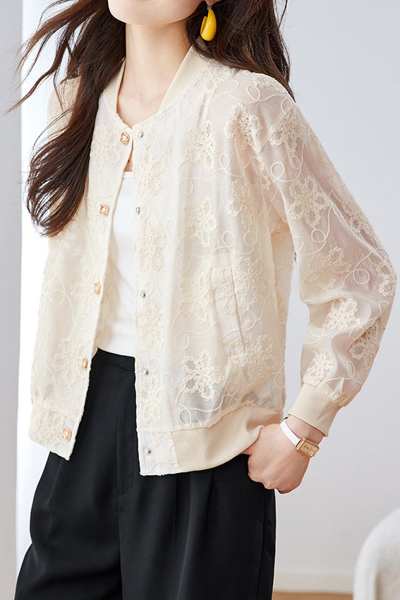 Loose Casual Embroidered Short Coat - liwisi