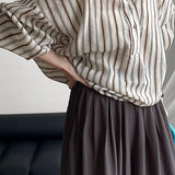 Casual Striped Lightweight Linen Sun-Protective Shirt - liwisi