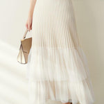 Fashionable Versatile Knit Paneled Skirt - liwisi