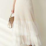 Fashionable Versatile Knit Paneled Skirt - liwisi