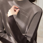 Early Autumn Color-Block Long-Sleeve Knit Top - liwisi