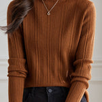 Early Autumn Versatile Semi-High Neck Base Shirt - liwisi