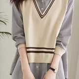 Early Autumn Casual Fake Two-Piece Spliced Shirt - liwisi