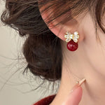 Elegant Bow Pearl Earrings - liwisi