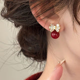 Elegant Bow Pearl Earrings - liwisi