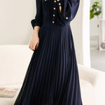 Elegant Temperament Pleated Dress - liwisi