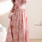 Early Autumn Exquisite Floral Long-Sleeve Dress - liwisi