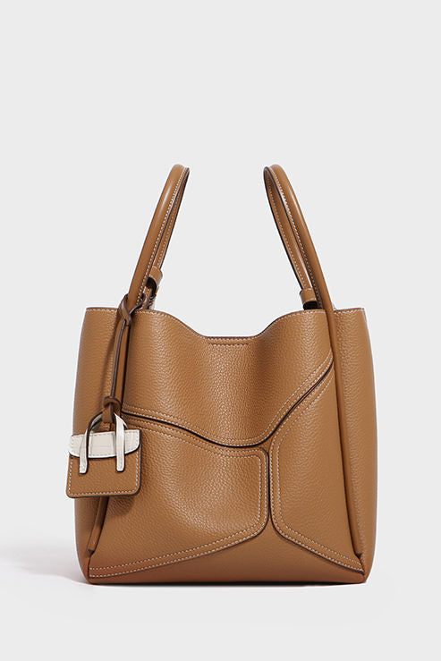 Simple Office Spliced Large-Capacity Tote Bag - liwisi