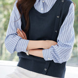 Early Autumn Fashionable Vest Spliced Shirt - liwisi