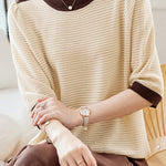 Early Autumn Textural Color-Blocked Knitwear - liwisi