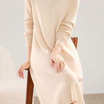 Straight-Leg Loose Knit Dress - liwisi