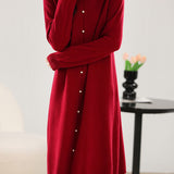 Straight-Leg Loose Knit Dress - liwisi