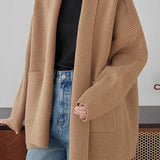 Casual Versatile Loose Slouchy Knit Coat - liwisi