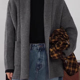 Casual Versatile Loose Slouchy Knit Coat - liwisi