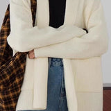 Casual Versatile Loose Slouchy Knit Coat - liwisi
