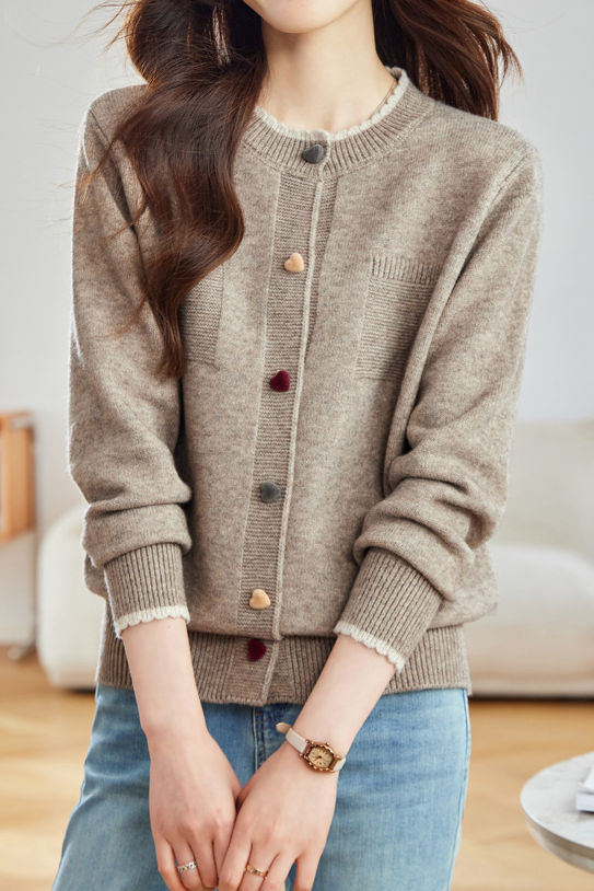 Minimalist Stylish Color-Block Knit Cardigan - liwisi