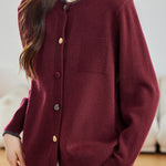 Minimalist Stylish Color-Block Knit Cardigan - liwisi
