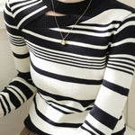 Early Autumn Casual Striped Color-Block Sweater - liwisi