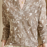 Fashionable Versatile Jacquard T-Shirt - liwisi