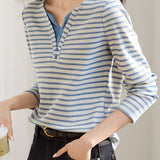 Early Autumn Versatile Fake Two-Piece Knit Top