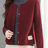 Casual Fake Two-Piece Knit Patchwork Sweater