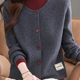 Casual Fake Two-Piece Knit Patchwork Sweater