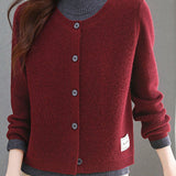 Casual Fake Two-Piece Knit Patchwork Sweater