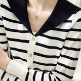 Casual Stripe Knit Shirt